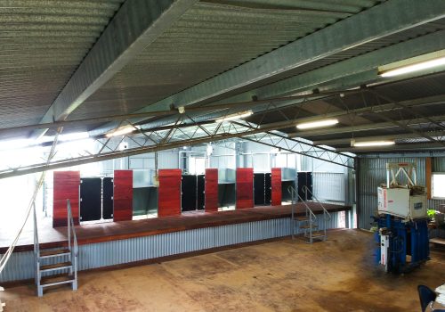 -3 Stand Jarrah Shearing Shed Fit-out     -Front & Rear Fill Catch Pens